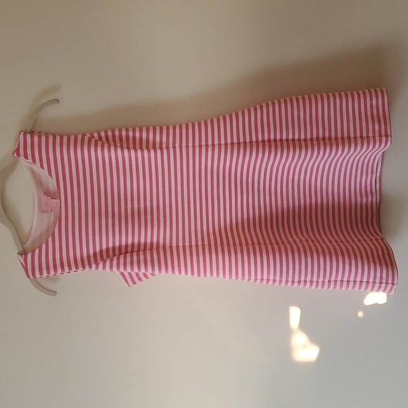 Lilly Pulitzer Whiting Hotty Pink Ottoman Stripe Cut Out Jersey Shift Dress - Picture 3 of 14